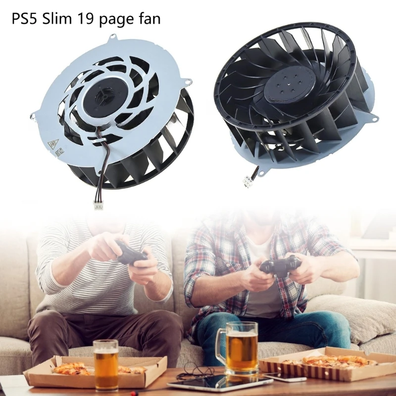 

Upgrades Cooling Fan Quiet Internal Cooling Fan Replacement Efficient Heat Dissipation Suitable for Slim Consoles