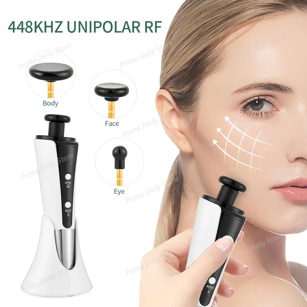 High Radio Frequency Powerful RF Anti-Wrinkle Face Eyes Body Massager Chin V-line Up Facial Lifting Device Skin Firming