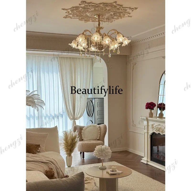 E136 Pendant lamp, European luxury with a sophisticated feel, elegant living room main lamp, French vintage light luxury new mod