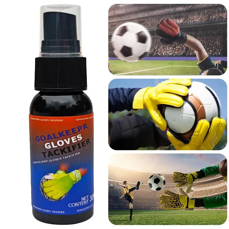 Spray para guantes de portero de 30ml, Spray para agarre de fútbol para guantes de portero, pegamento para guantes de repuesto de béisbol adhesivo mejorado antideslizante