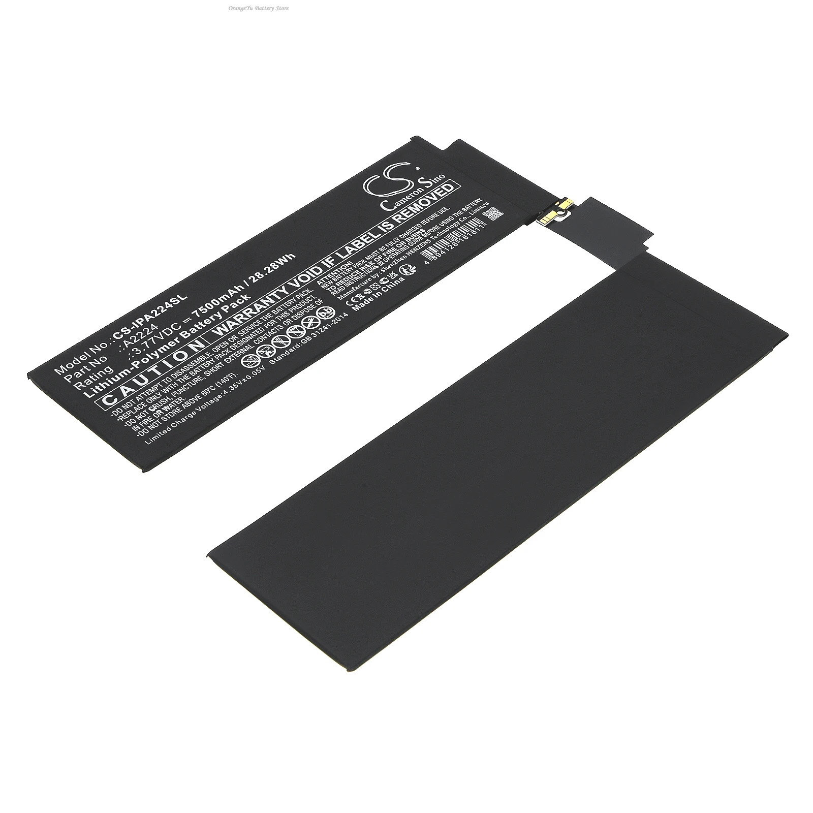 Replacement 3.77V 7500mAh Laptop Battery A2224 for Apple iPad Pro 11 2020 Pro 11 2nd gen (2020) A2228 A2068 A2230 A2231