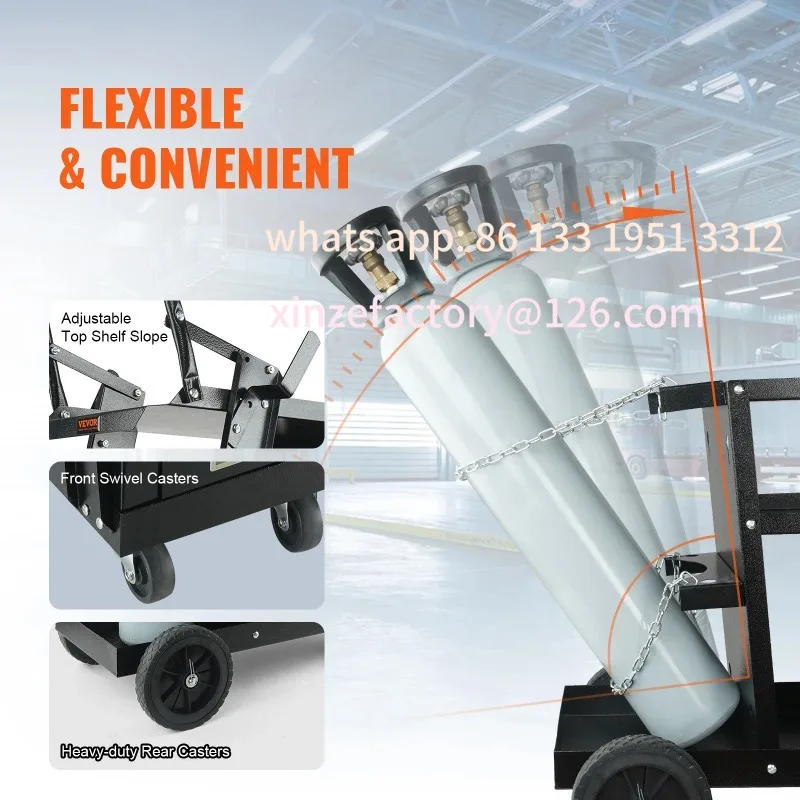 عربة لحام قابلة للتخصيص مع 360 درجة ° عربة لحام دوارة شديدة التحمل لعربة لحام Mig P SucceBuy مكونة من طبقتين و4 أدراج #6