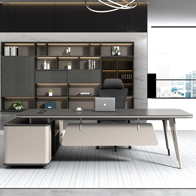 Computer Minimalist Office Desk Decoration Aesthetic Display Wooden Office Desk Modern Design Meuble Bureau Unique Furniture