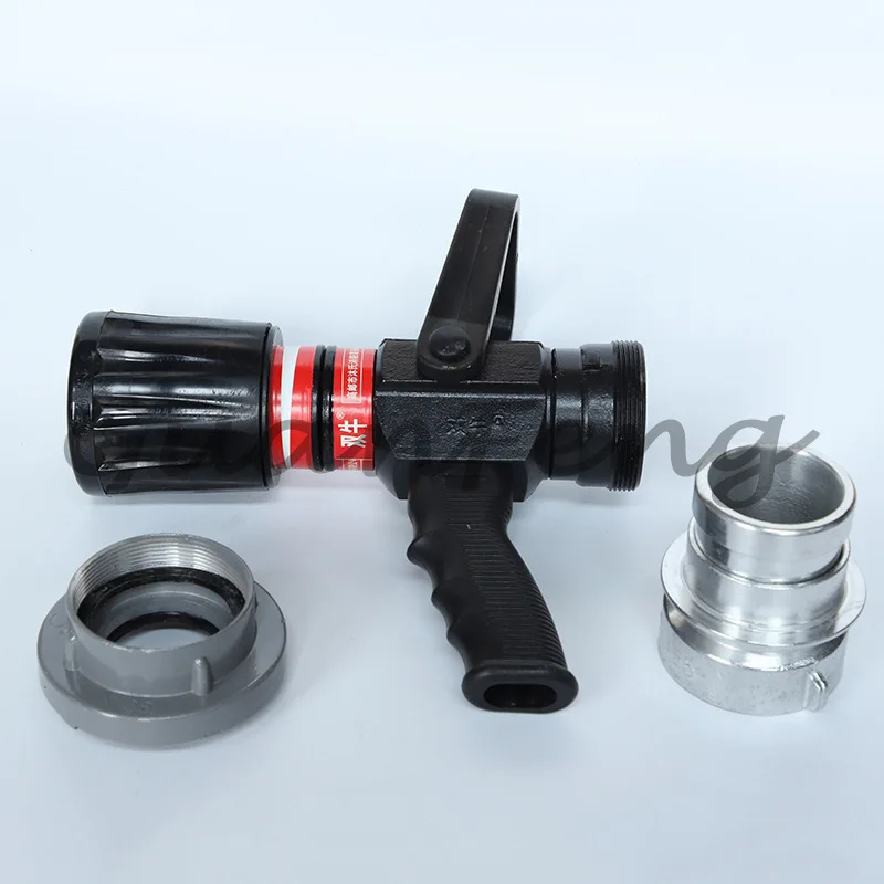 4‑Speed Adjustable Flexible Fire Nozzle,2.5 Inch Aluminum Alloy High‑Pressure Fire‑Fighting Sprayer 37m Effective Range