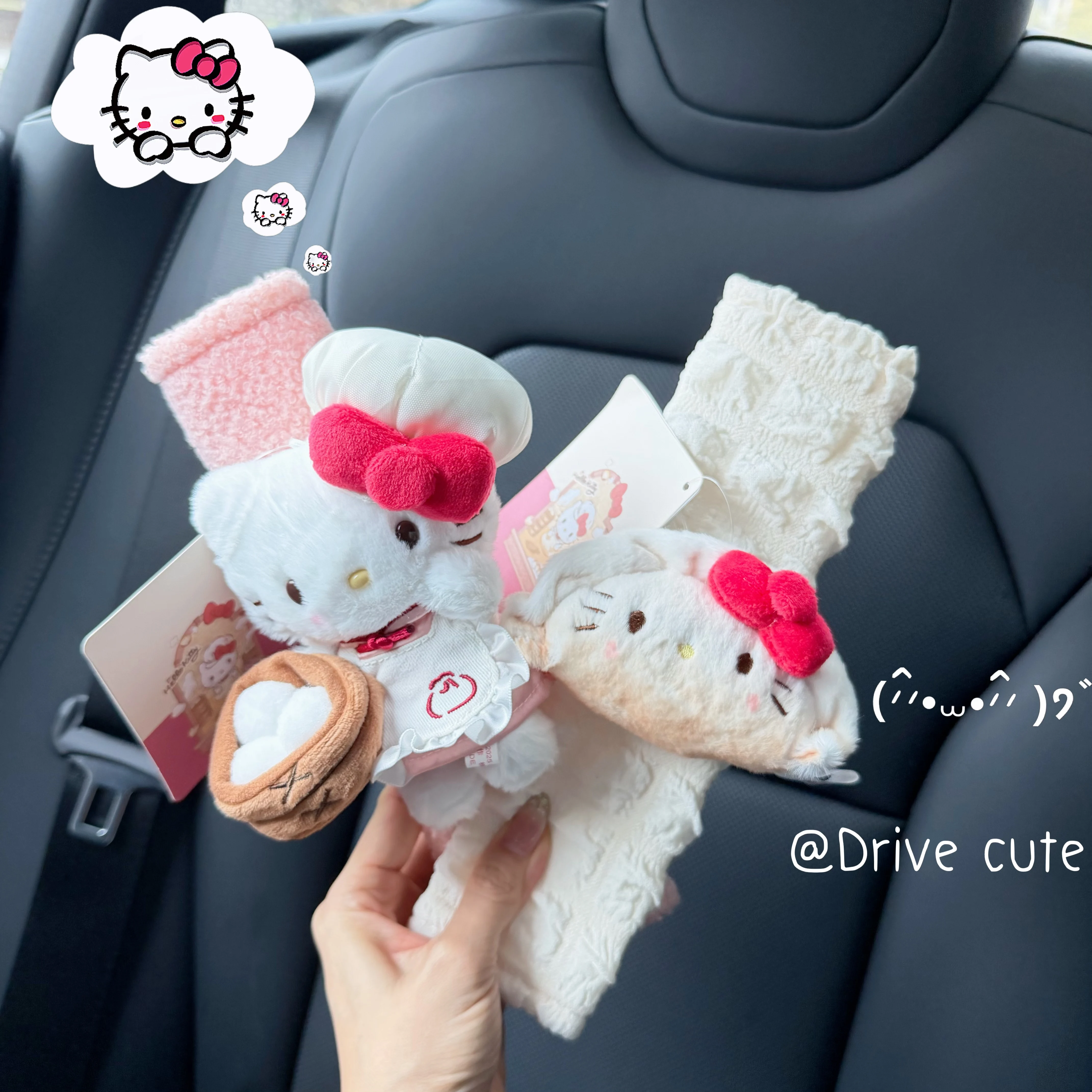 

Hello Kitty Car Safety Belt Cover Adjustable Seat Belt Cover Shoulder Strap Covers Car Shoulder Protector Pad Auto Accessories