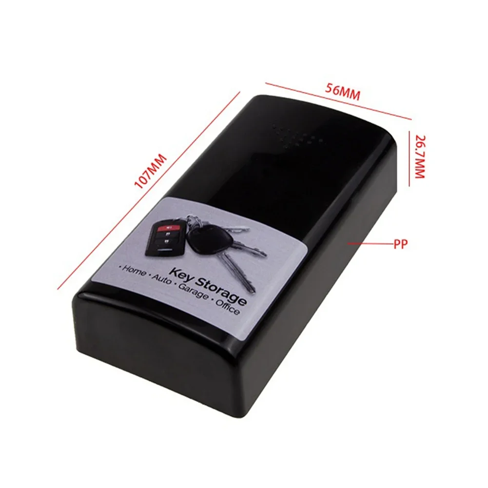 2-1PCS Portable Car Key Secret Box Magnetic Creative Key Storage Case Hidden Black Outdoor