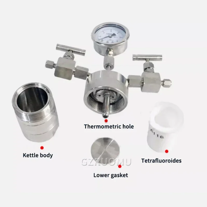 25/50/100ML Miniature Magnetic Stirring Reaction Kettle High Pressure Temperature Reactor 240°C 6MpA PTFE Acid-intolerant Type