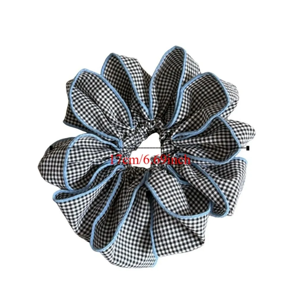 أزياء مطاطا زهرة توك شعر القماش الحلو الأزرق منقوشة الشعر الدائري ذيل حصان حامل الشعر حبل شعرية الشعر التعادل سيدة #6