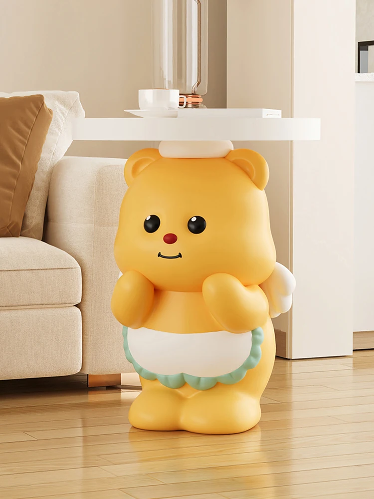 Cute Yellow Bear Tea Table Decoration Living Room,Floor Ornament,TV Cabinet,Sofa,Side Corner Tables,Decoration,Gift Customized