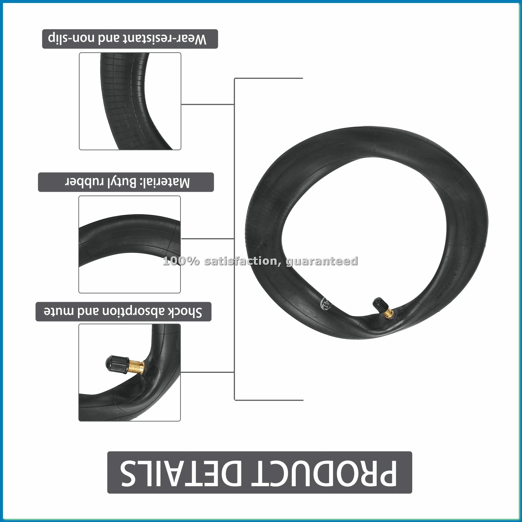 

10Pcs Electric Scooter Tire 8.5 Inch Inner Tube Camera 8 1/2X2 for M365 Bird Electric Skateboard-ANKL