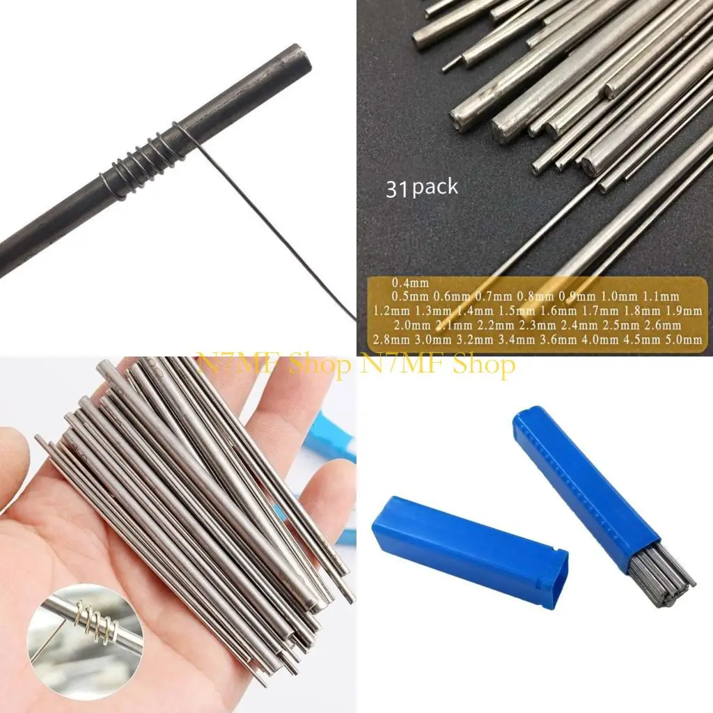 

N7MF Pack of 30 Wire Winding Rods Wire Winding Roller for Jewelry Wire Wrapping