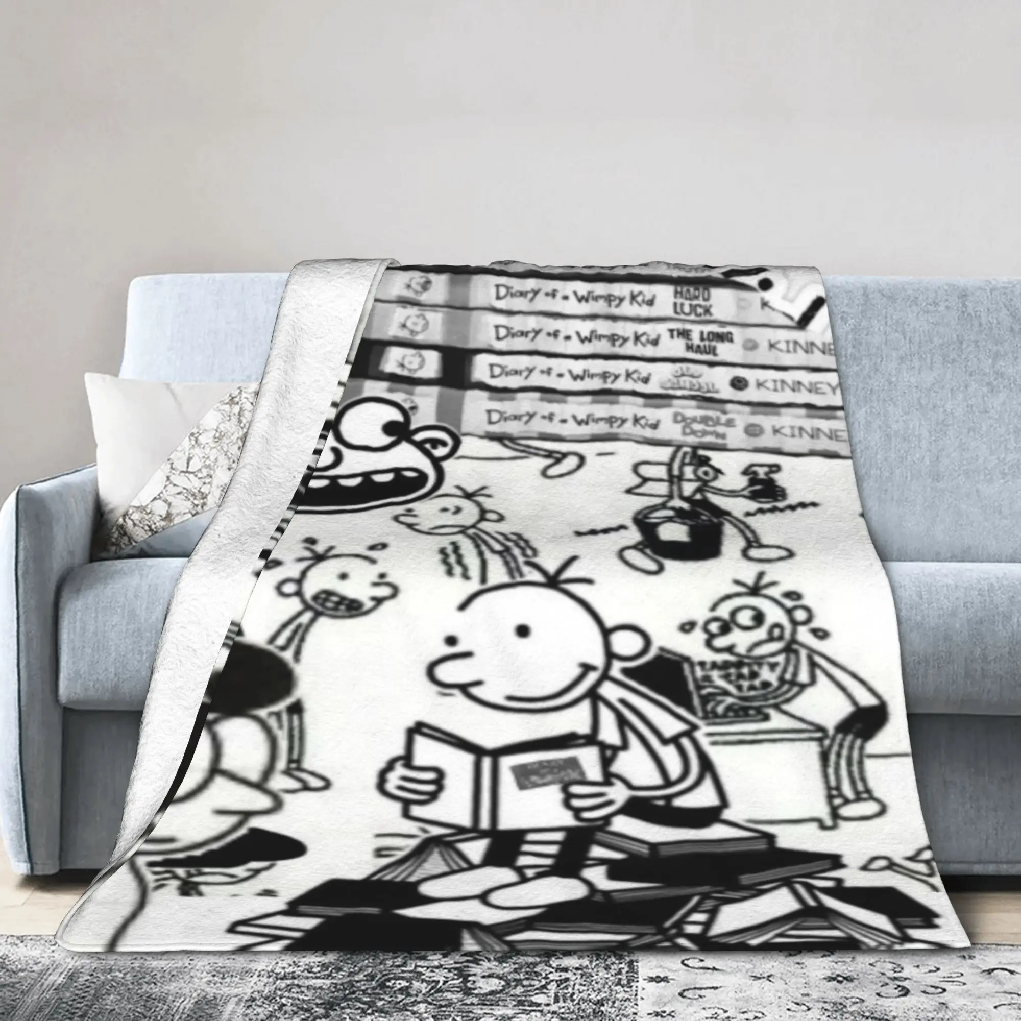 New Arrival Diary Of A Wimpy Blanket Ultra-Soft Velvet  Cozy Throw Blanket Machine Washable