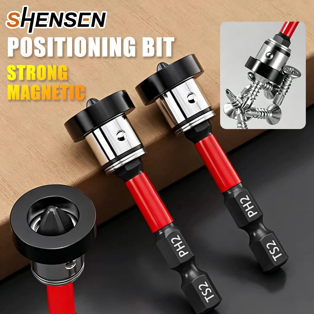 S2 Steel Magnetic Locating Phillips Bits, Hex Shank Self-Tapping Screwdriver Bits, Drywall Plasterboard Positioning Drill Bits