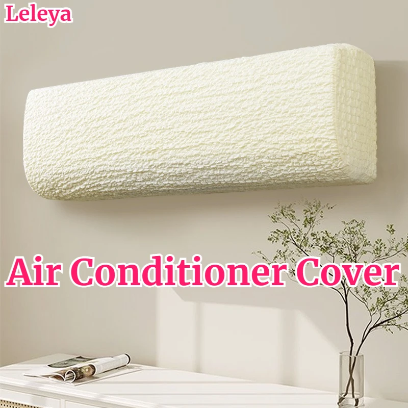 1pc All-Inclusive Wall Air Conditioner Dust Cover Washable Checkered Elastic Fabric Air Conditioner Cover Wear-Resistant Home