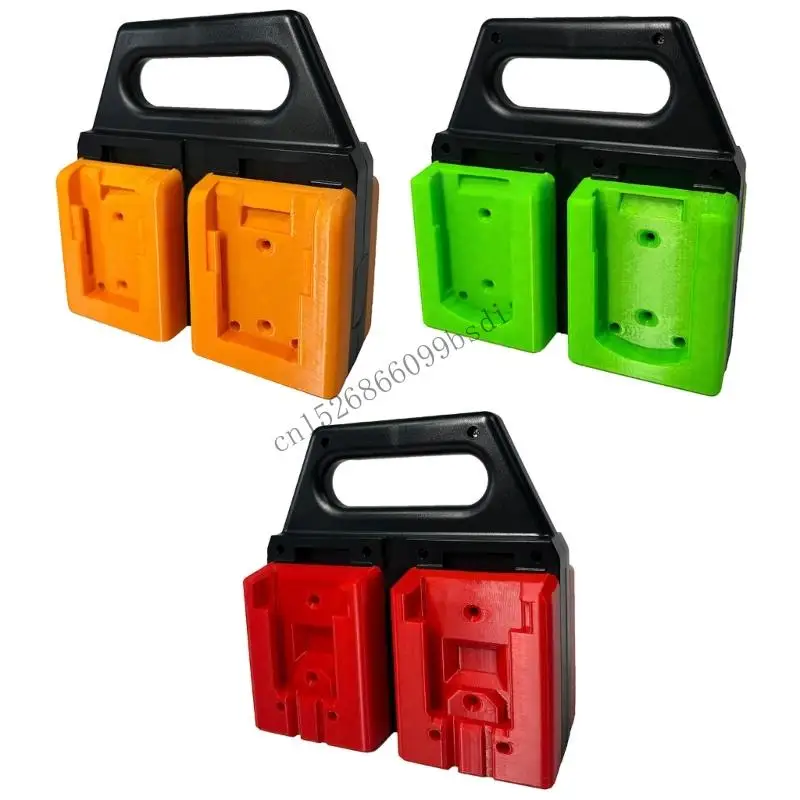 

18V/20V Battery Organizers Easy Carry 4 Position Battery Rack Holds 4 Unit Not Slip Base Simple Installation for Stability