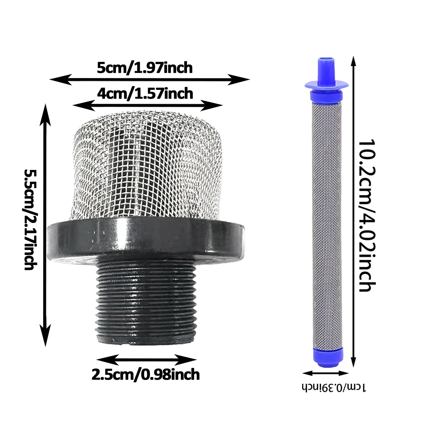 Airless Paint Sprayer Filter Kit, 6pcs Gun Filters + 1pcs Inlet Strainer for Paint Sprayers