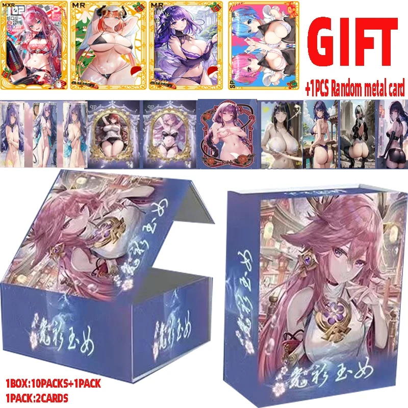 2023 New Goddess Story Cards TCG Metal Cards Booster Box Cute Girl Rare Anime Character Game Board Toy