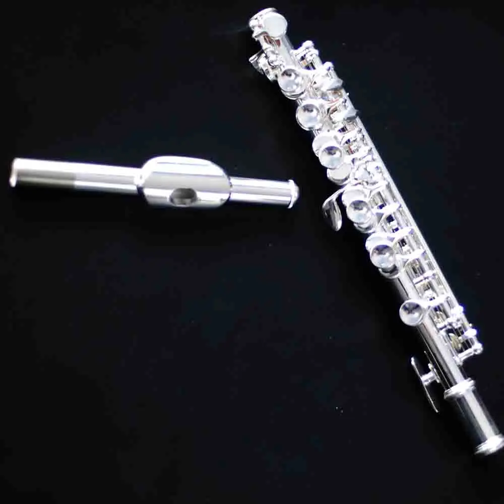 C Tone Piccolo Woodwind Instrument With Silver Plated Keys for School Band Stage Performance