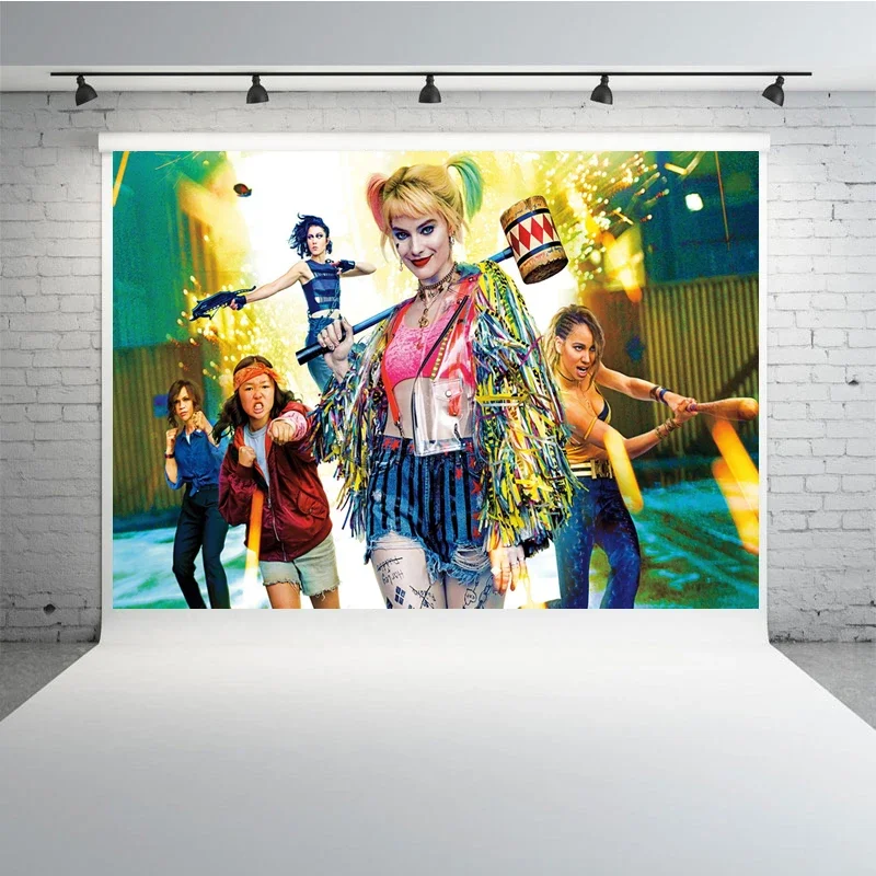 DC Anime Figure Suicide Squad Harley Quinn DC villains Background Cloth Home Decoration Party Supplies Fans Birthday Gifts