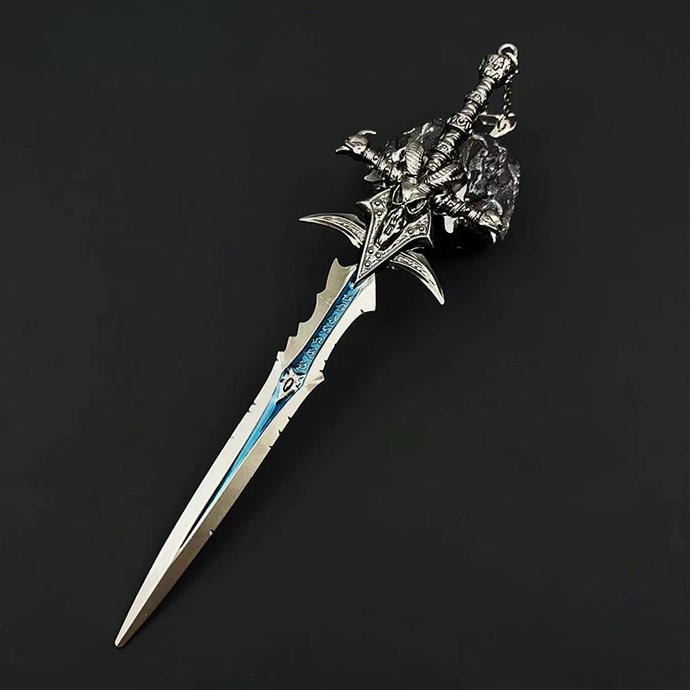 22cm Frostmourne Sheep Head Sword Alloy Ornament Figure Keychain Toy Knife Decorations Game Props Gifts Collections - view 3