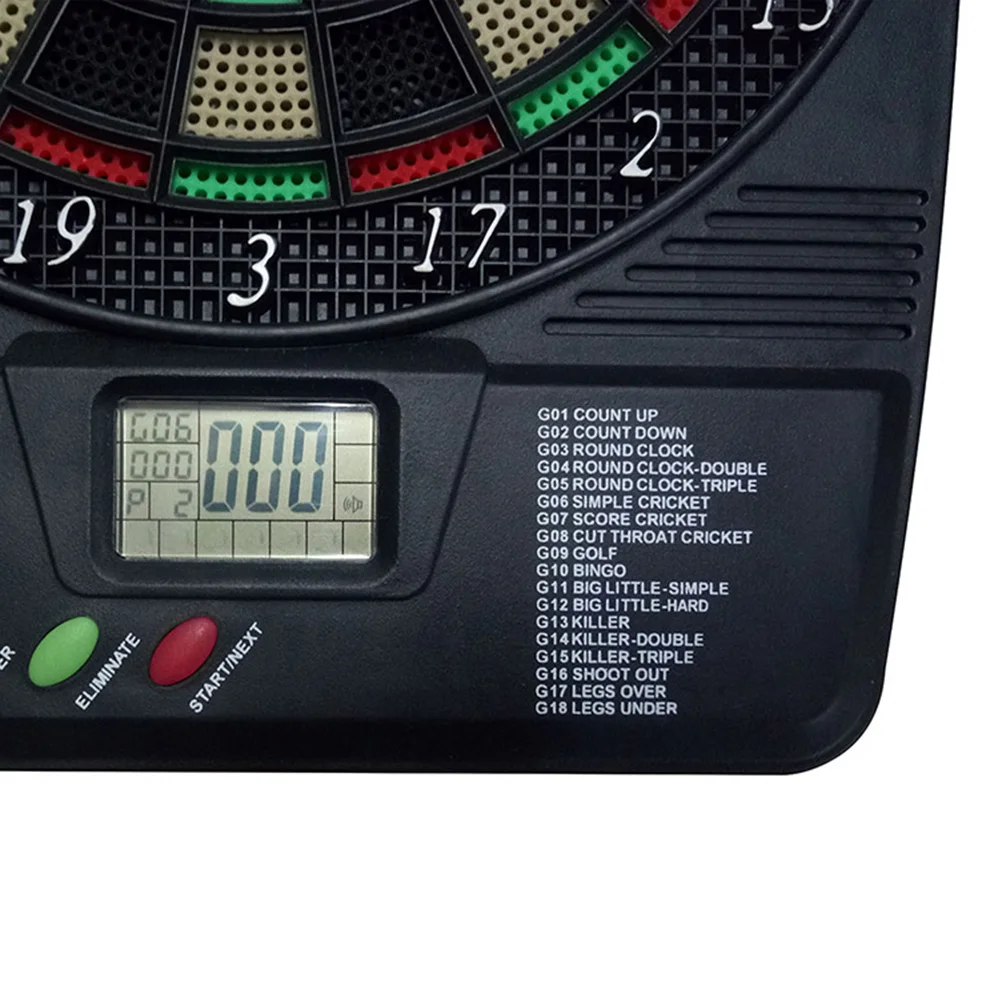 Automatic Scoring Dartboard Electronic 8 Inch Tournament Quality Ultra Thin Spider Wall Protection Missed Dart Catch Ring 18