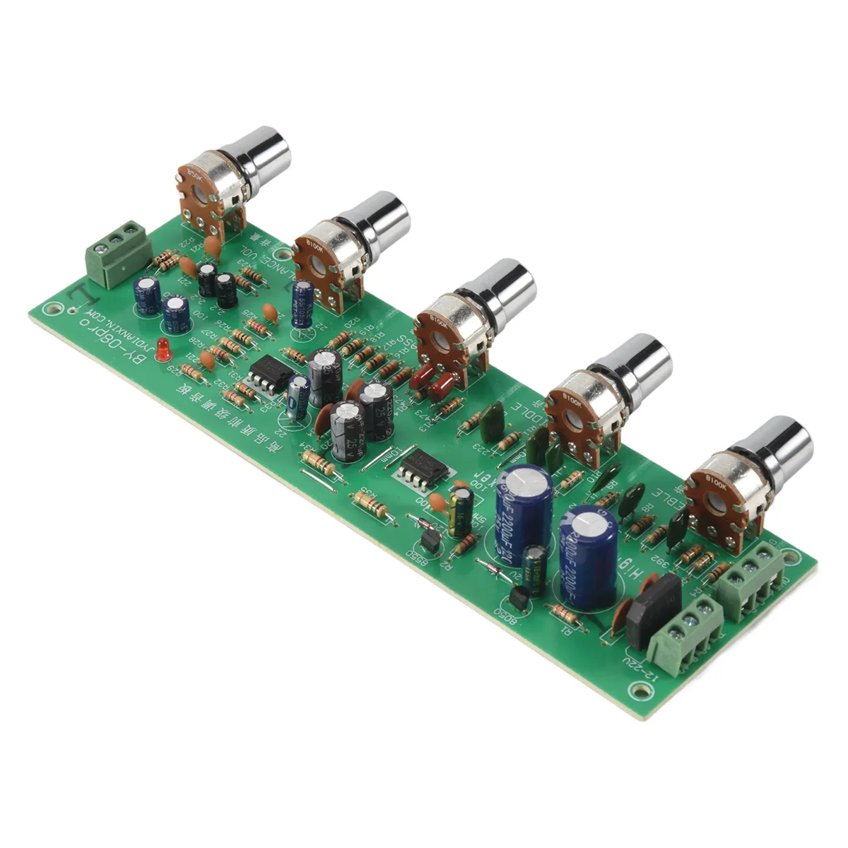 2.0 HIFI AN4558 Audio Preamplifier Bass Midrange Treble Balance Adjustable Audio Preamp Finished Board with Tone Control