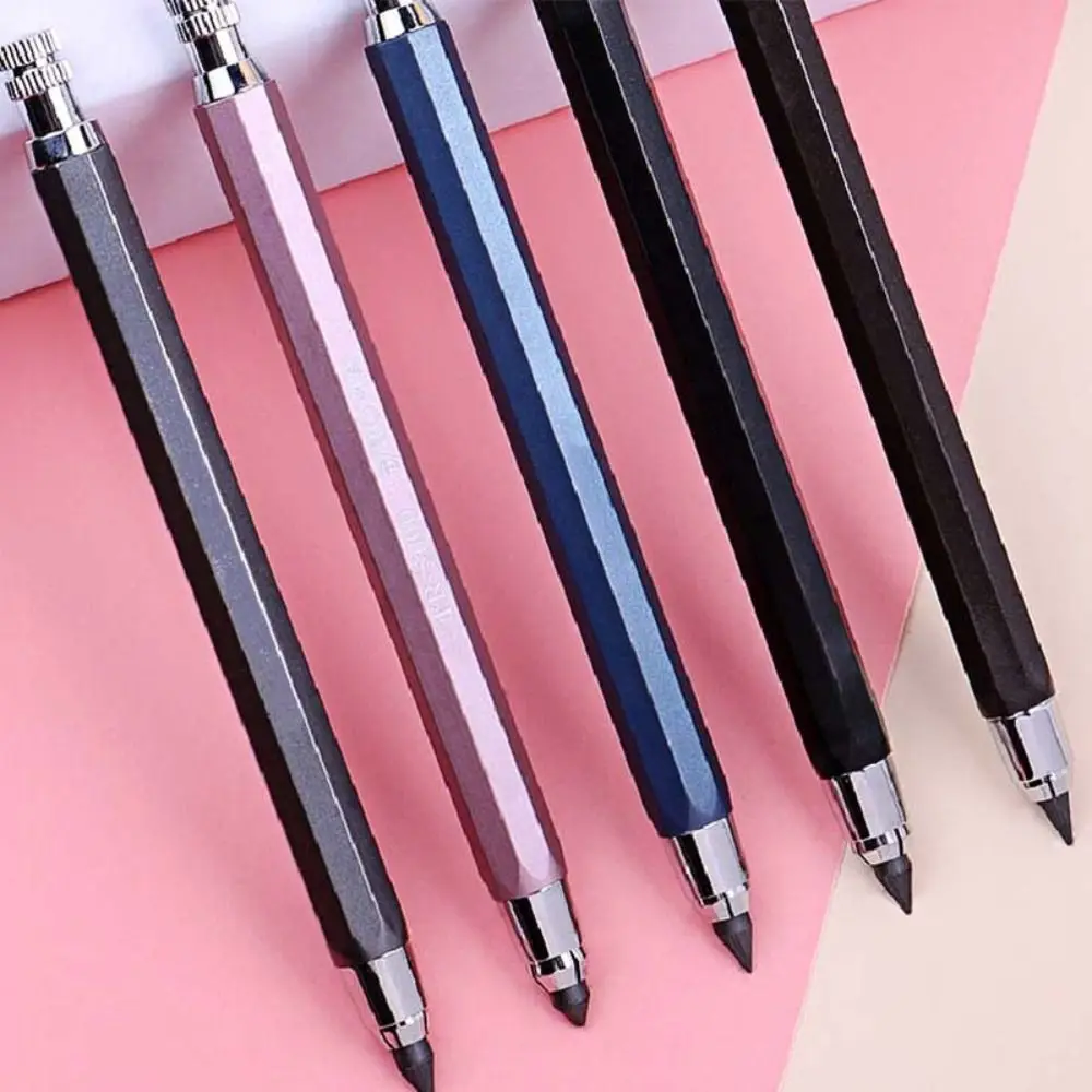 5.6mm Mechanical Pencil Metal Drawing Writing Tool Propelling Pencil 2B/4B/6B/8B Pencil Refill Sketch Comics Design