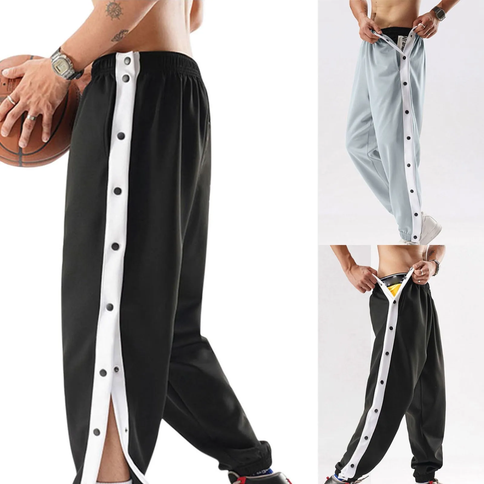 

Man Tear Away Basketball Pants Sportswear baggy gym tracksuit luxury summer straight Joggers y2k Big-size Trousers pantalones