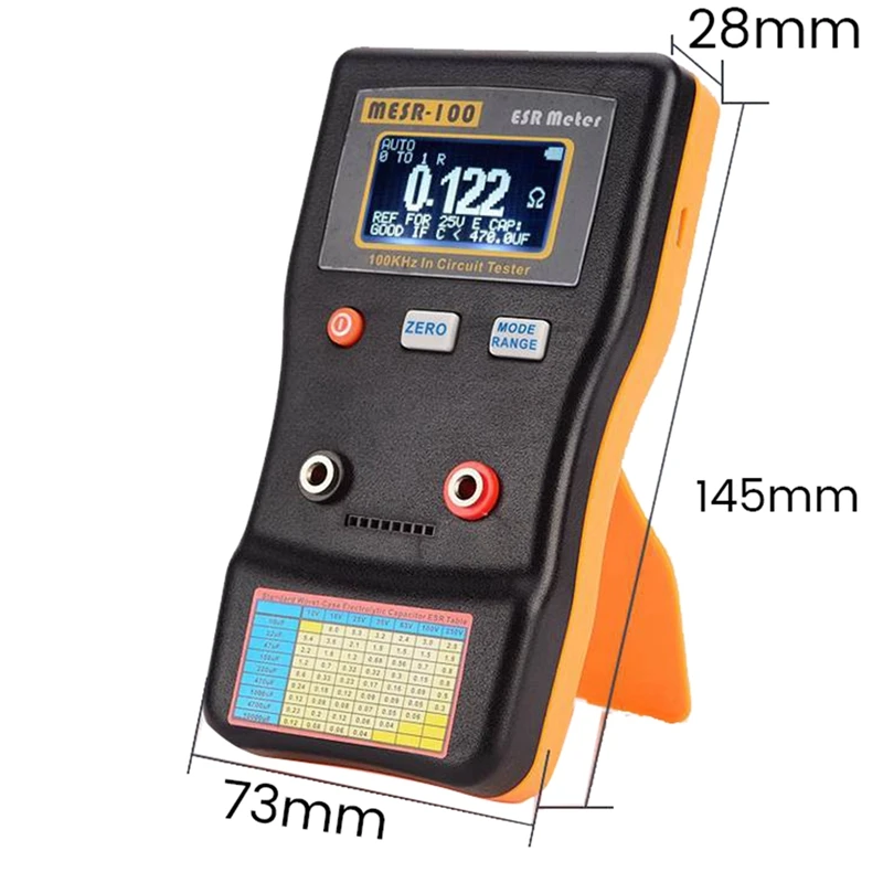 T61C_Multimetro MESR-100 ESR Capacitancia Ohm Medidor