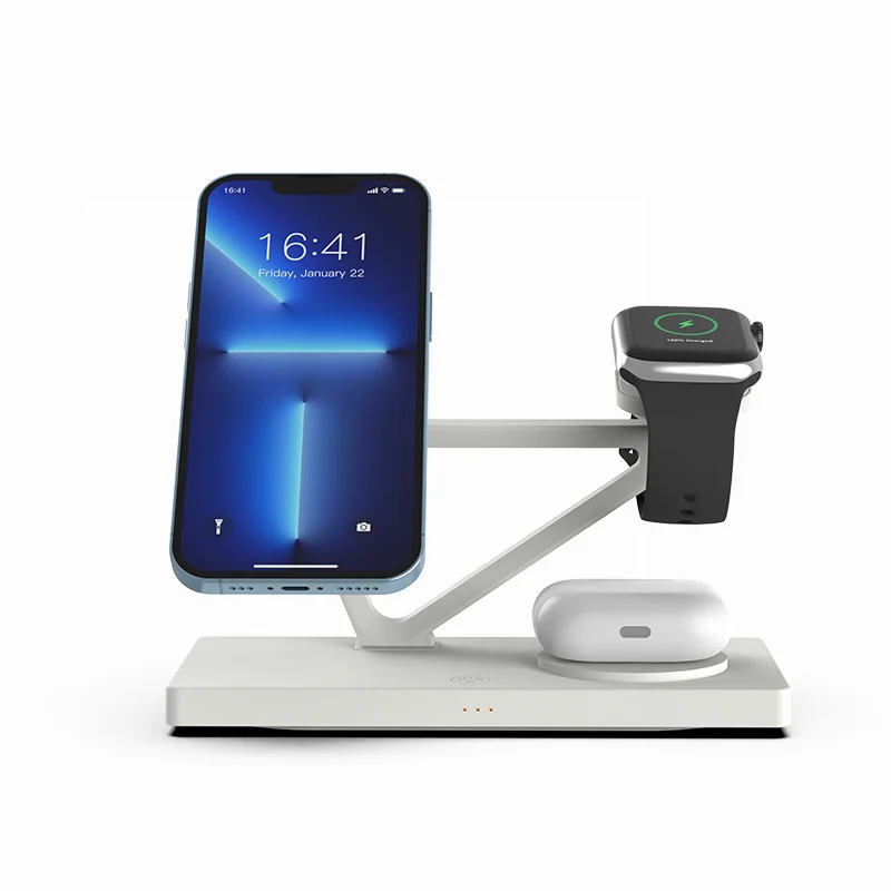 Imagem -04 - Suporte Magnético do Carregador sem Fio para Iphone 14 13 12 Pro Max Airpods Apple Samsung Ver Fast Charging Dock Station 20w em