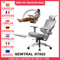 NEWTRAL NT002 Ergonomic Chair, Adaptive Lower Back Support, Adjustable Backrest  Armrest Headrest Footrest