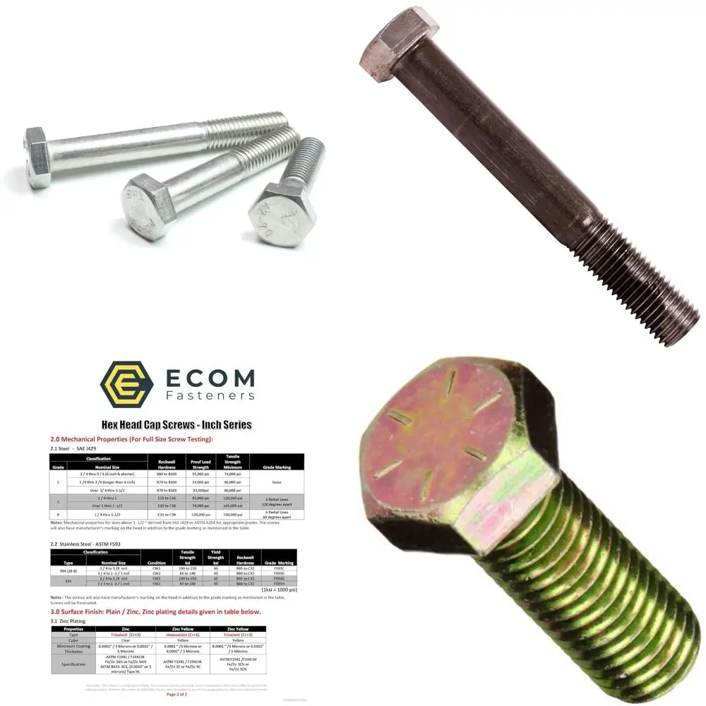 

Stainless Steel 18-8 A2-70 Hex Cap Screws, M16 x 2.00mm Coarse Thread, 120mm Length, 50 Pack, Partially Threaded 2.25 Thread Len