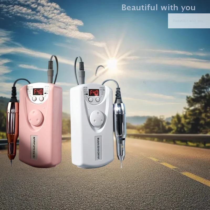 

Новая дрель для ногтей, профессиональный токарный станок, фреза для ногтей, перезаряжаемая электрическая шлифовальная машина для дизайна ногтей, полировщик с 6 полировальными головками