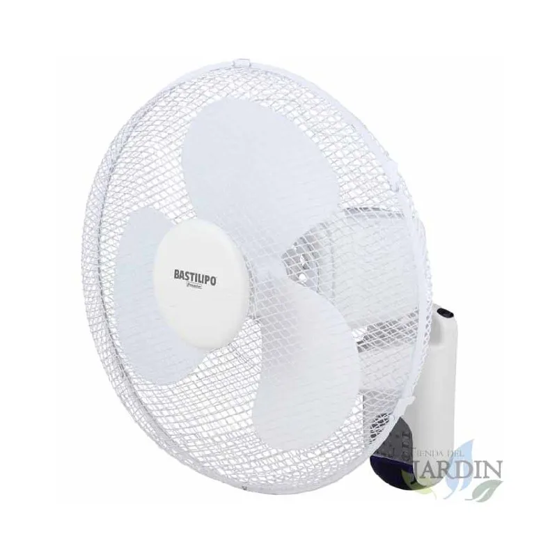 Bastilipo Wall fan with remote control, 45 W, White [energy efficiency class B]