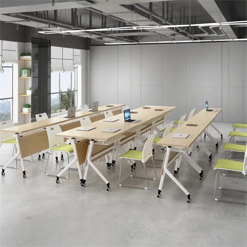 Modern Mobile Splicing Multifunctional Office Table Folding Conference Training Chair Combination for Small Tutoring Classes