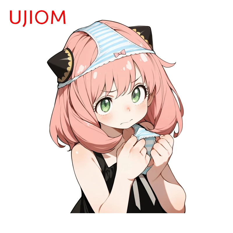 UJIOM Anya Forger Cute Anime Character Wall Sticker Functional Simulated Refrigerator Decal Eye Catching Adhesive Decoration