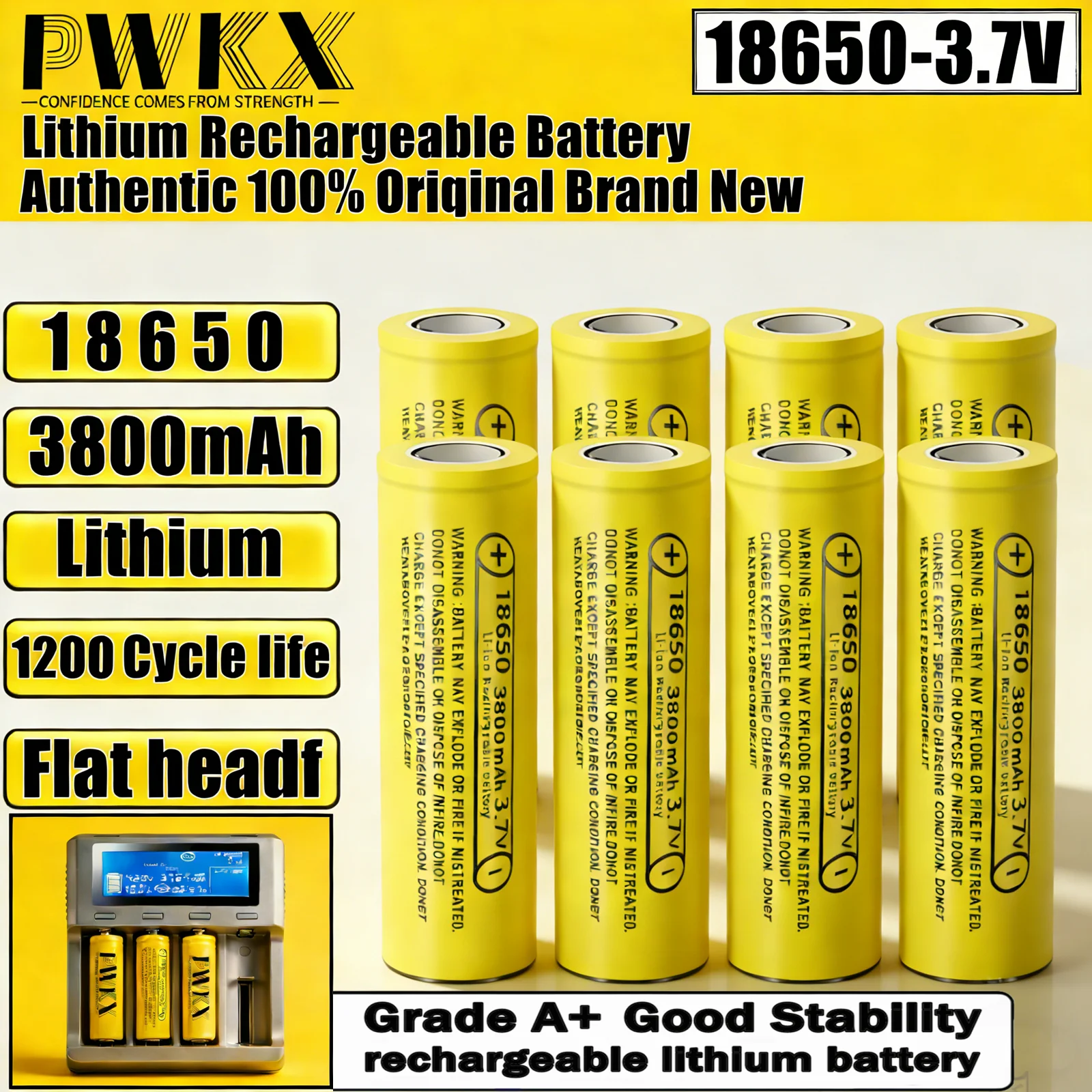 

new 3.7V 18650 3800mAh100% Origina Rechargeable Battery DIY Power Li-ion High Discharge Batteries for Electrical Tools 10-200pcs