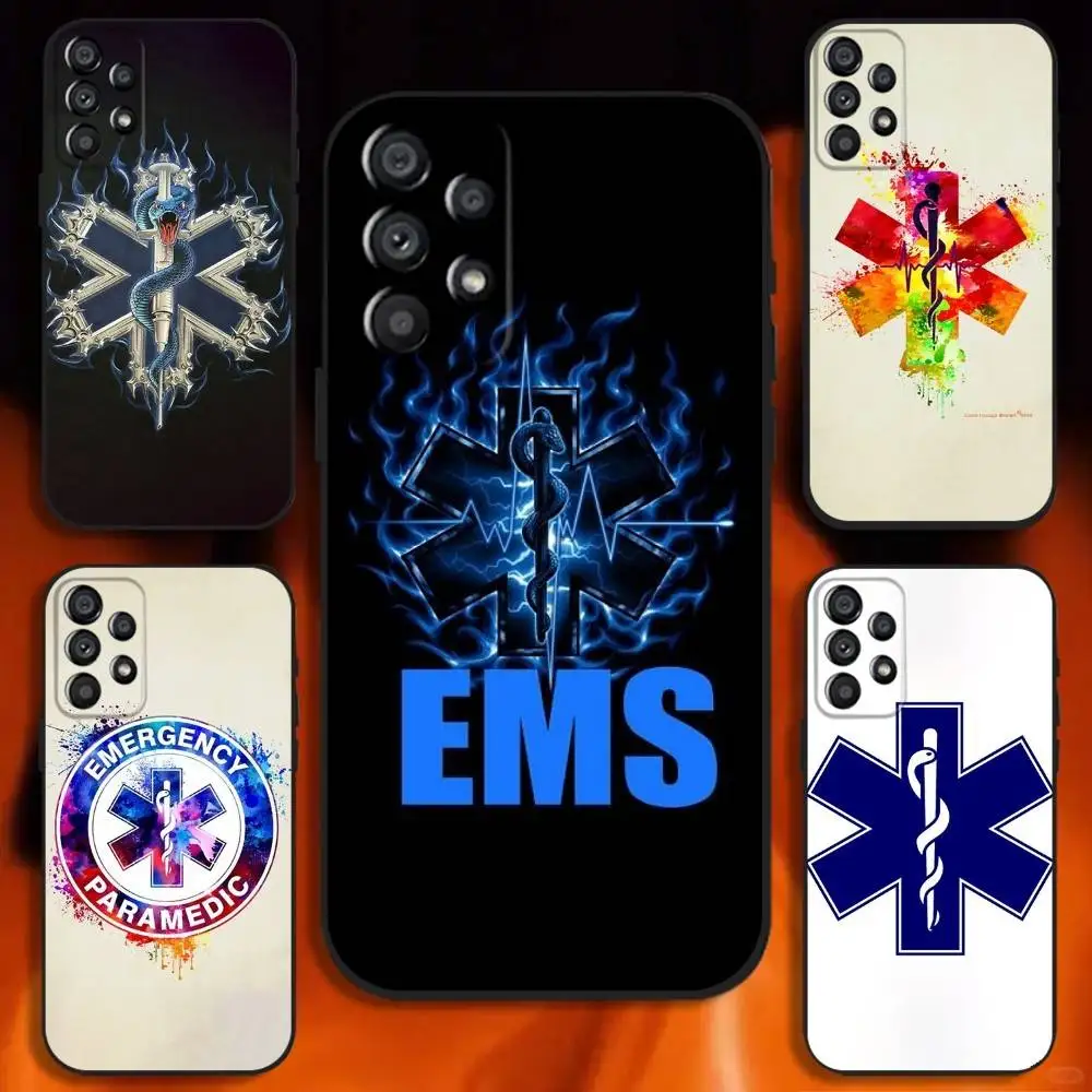 

EMT EMS Medical Rescue Phone Case For Samsung Galaxy A20,A21s,A22,A31,A32,A52,A53,A72,73,A80 Soft Black Cover