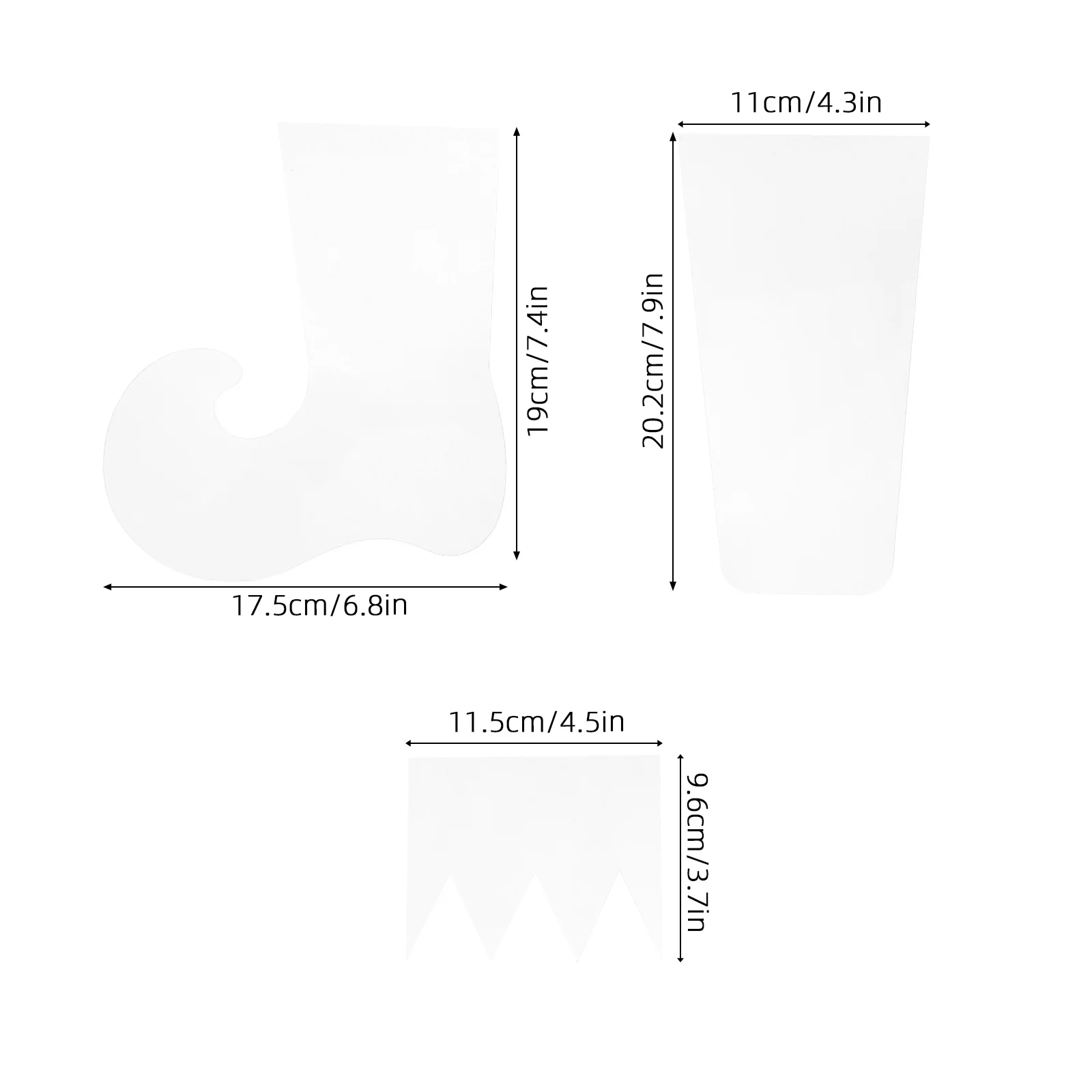 3 قطعة عيد الميلاد تخزين اللحف قالب مجموعة الاكريليك الخياطة الحكام خليط لحاف لوازم DIY بها بنفسك قزم جوارب عطلة الحرف #2