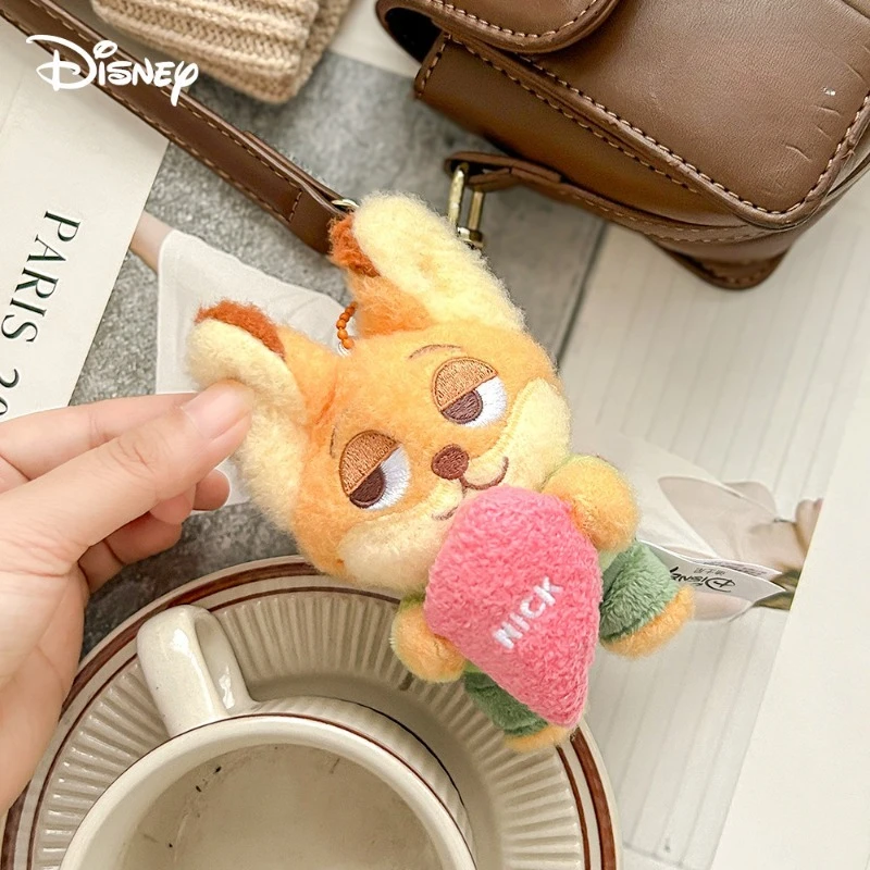 ديزني Zootopia 2 ألعاب من القطيفة Zootopia سلاسل المفاتيح المغناطيسي الجذب جودي نيك أفخم سلسلة مفاتيح حقيبة سحر لطيف هدايا للفتيات #3