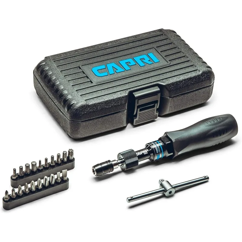 Capri Tools CP21075 Certified Limiting Torque Screwdriver Set, Small, Black, 10-50 in-lbs / Manual