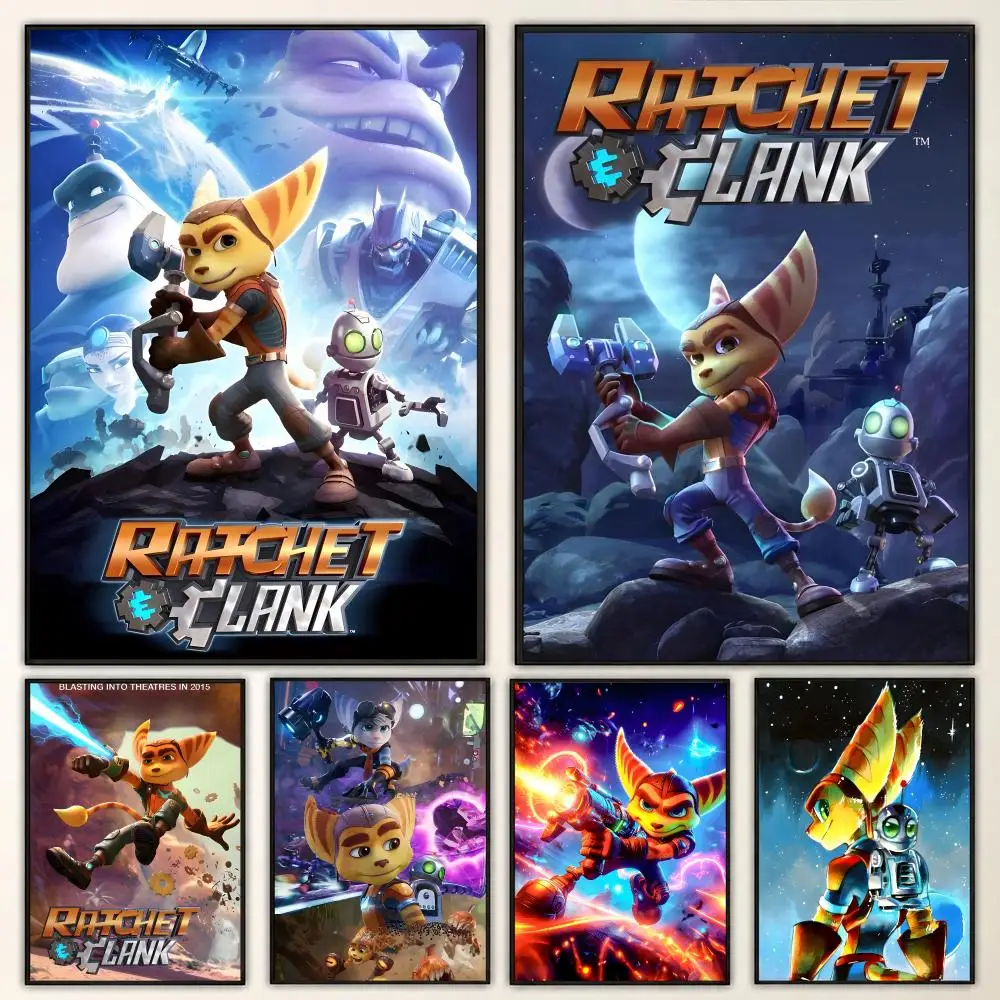 Ratchet & Clank Sci Fi Game Colorful Action Adventure Poster Aesthetic Art Print for Bedroom & Living Room Decor, Unframed