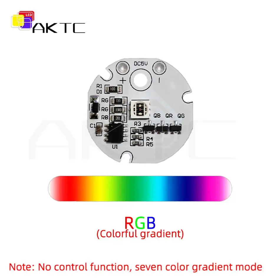 Placa de luces LED de bajo voltaje de 5V, Placa de lámpara RGB de Color, 3W, fuente de gradiente colorida, interruptor remoto inalámbrico de 24