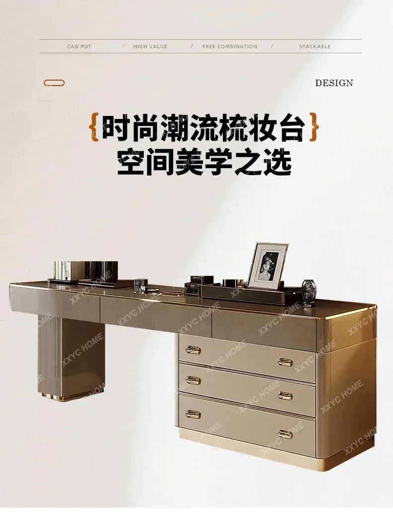 

HMJ66 Light Luxury Dresser, Chest, Integrated Modern Bedroom, Simple Makeup Table, New Large Apartment, Advanced Makeup Table