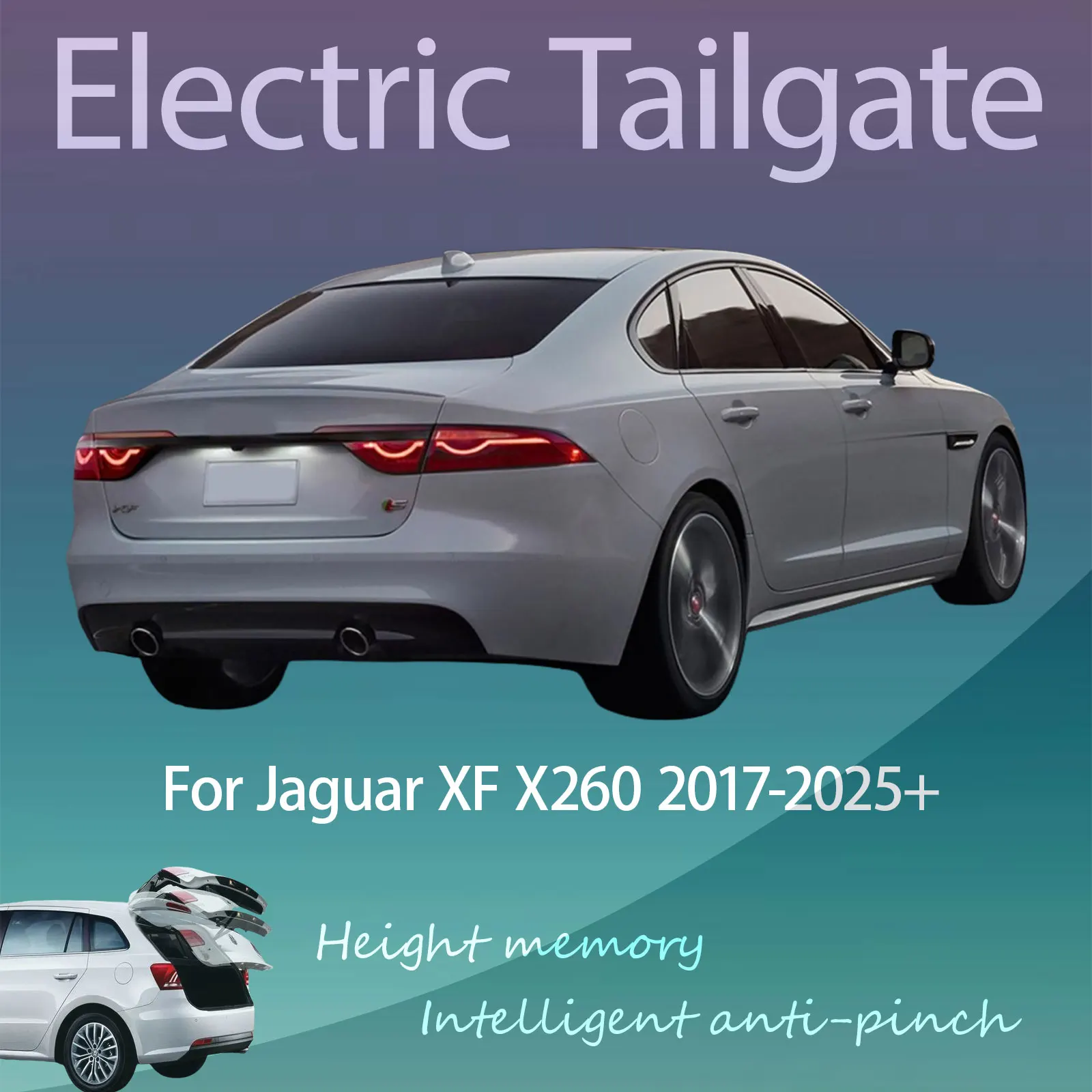 For Jaguar XF X260 2017-2025+ Electric Tailgate with Sensor Trunk Anti-pinch Memory Height Intelligent Operation