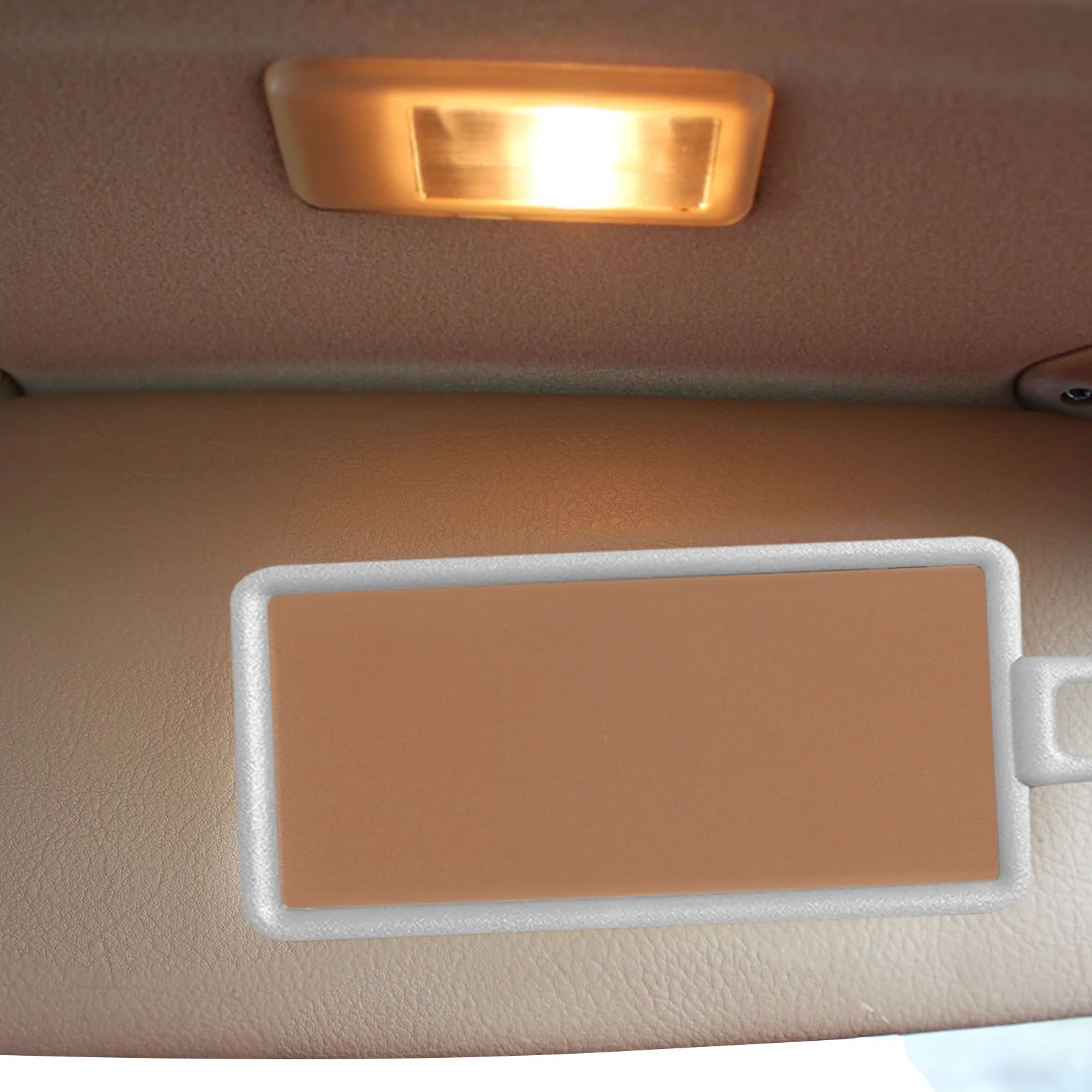 

Car Vanity Mirror Cover Abs Sun Visor Makeup Mirror Lid For Durable Interior Visor Protective Cover - Anti-Glare