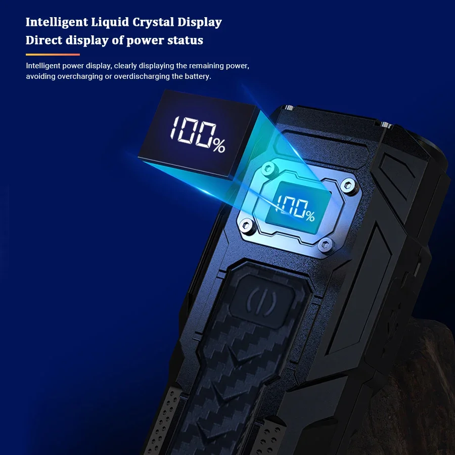 D5 8LED+COB Flashlight Strong Light USB Rechargeable Tactical Flashlight with Strong Magnet Work Emergency Lighting Torch Lamp