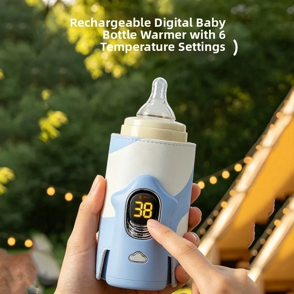 Multifunction Baby Bottle Warmer LED Display Wireless Breast Milk Warmer Insulated Accurate Temperature Control
