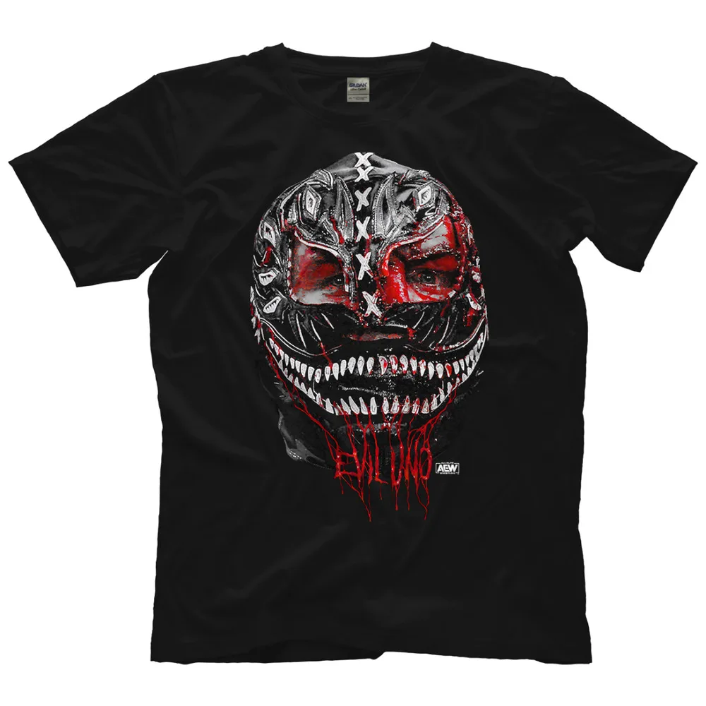 Evil  - Crimson Mask AEW Official T-Shirt  High Quality 100%Cotton Short Sleeve