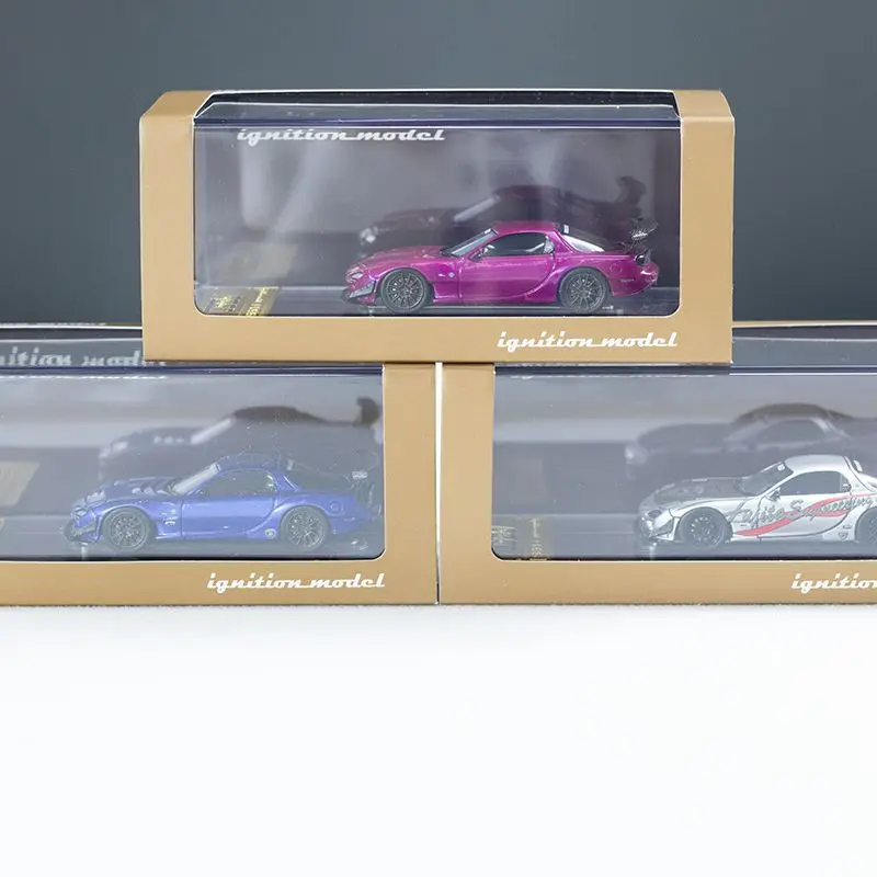 IG 1:64 Scale Mazda FEED Modified RX-7 FD3S RX7 Resin Car Model Collectible Toy Gift Souvenir Display Ornament